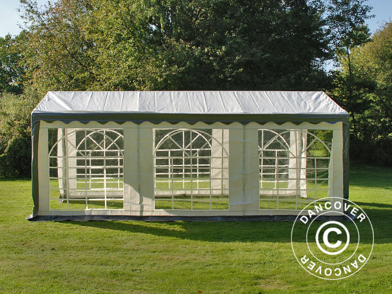 Tenda para festas PLUS 4x6m PE 700, Cinza/Branco