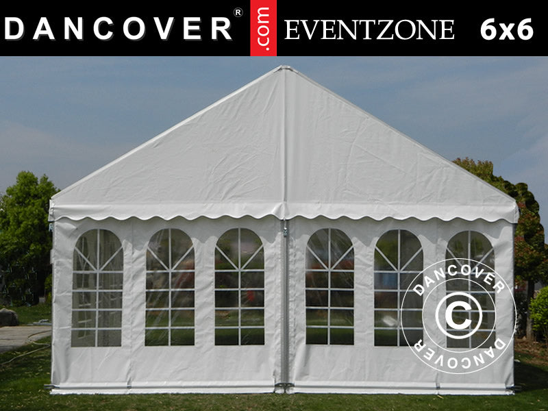 Profesionalni Šator za zabave EventZone 6x6m PVC, Bijela