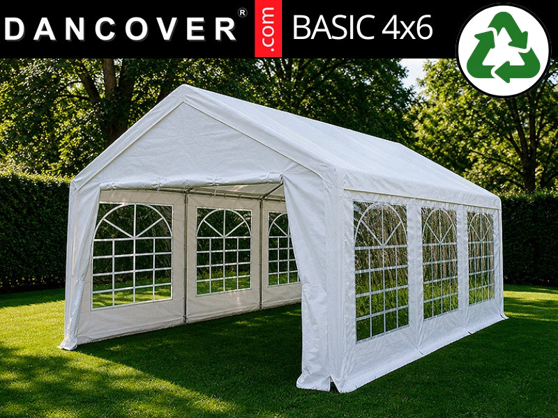 zelte dancover Partyzelt Basic 4x6m PE 500 Weiß – Jetzt kaufen bei Dancover