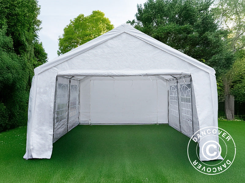 Partyzelt Basic 4x6m PE 500, Weiß
