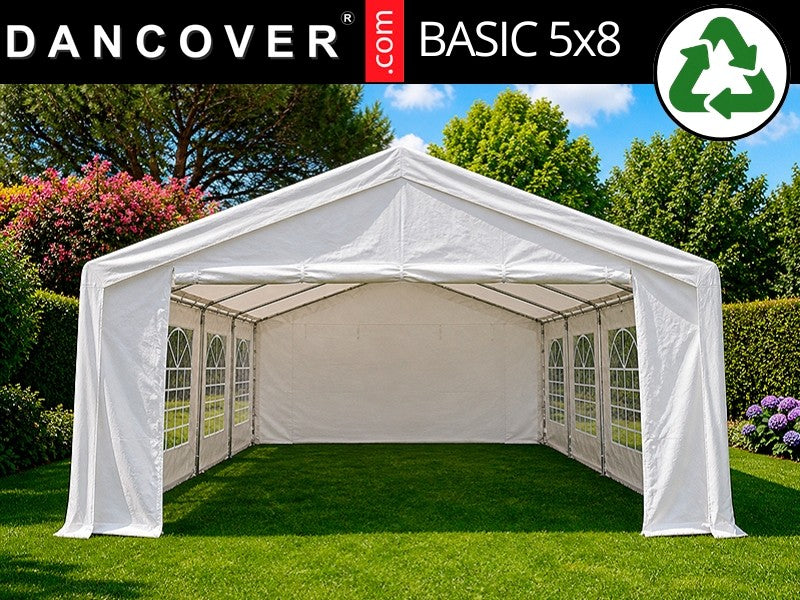 Partyzelt Basic 5x8m PE 500 Weiß – Jetzt bei Dancover kaufen