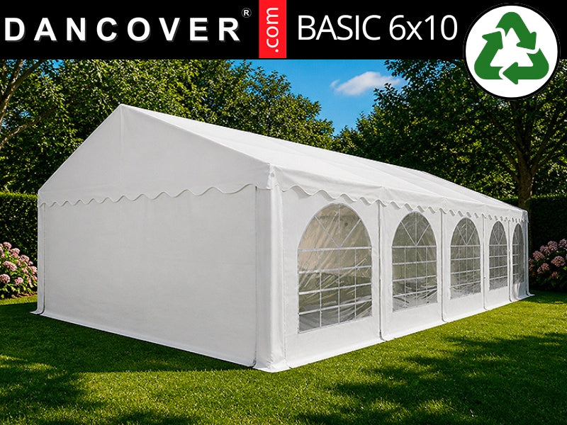 Tente de réception 6x10m PVC 700, Blanc – Achetez en ligne