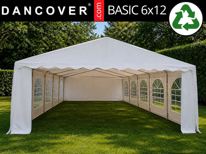 Partyzelt 6x12m PVC 700 Weiß – Jetzt bei Dancover kaufen