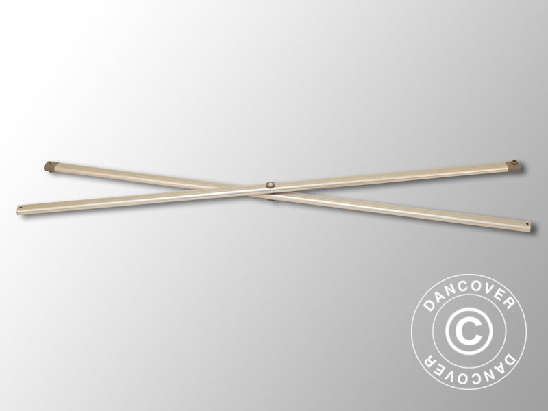 Complete scissor bar, 1.25 m, Grey