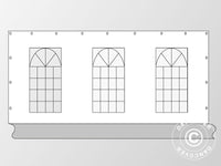 Sidewall with window for marquee PLUS 6 m, White/Grey