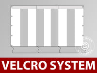 Parede da extremidade PLUS 4m com porta em arco, Branco/Cinza