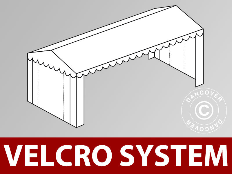 Copertura del tetto in Velcro per il tendone Plus 4x10m, Bianco