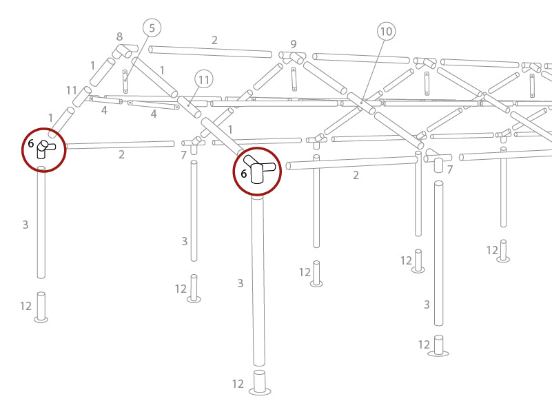 Aggancio a 3 vie, Ø42mm, 110°