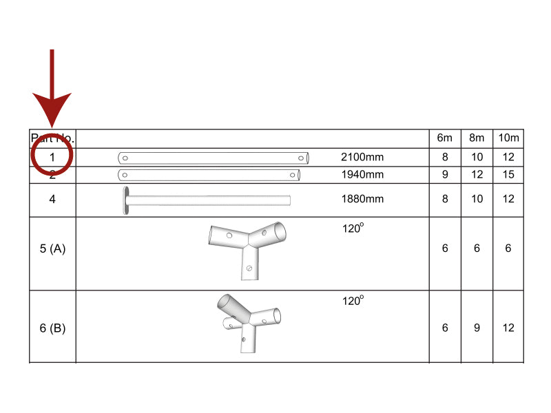 Tubo per il tetto, Ø38mm, 2100mm