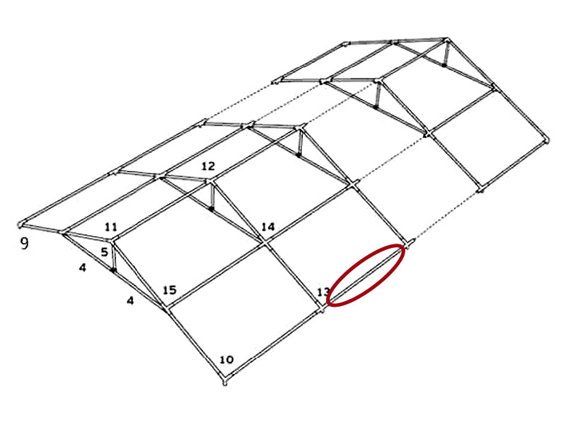 Tube for roof, Ø38x1880 mm