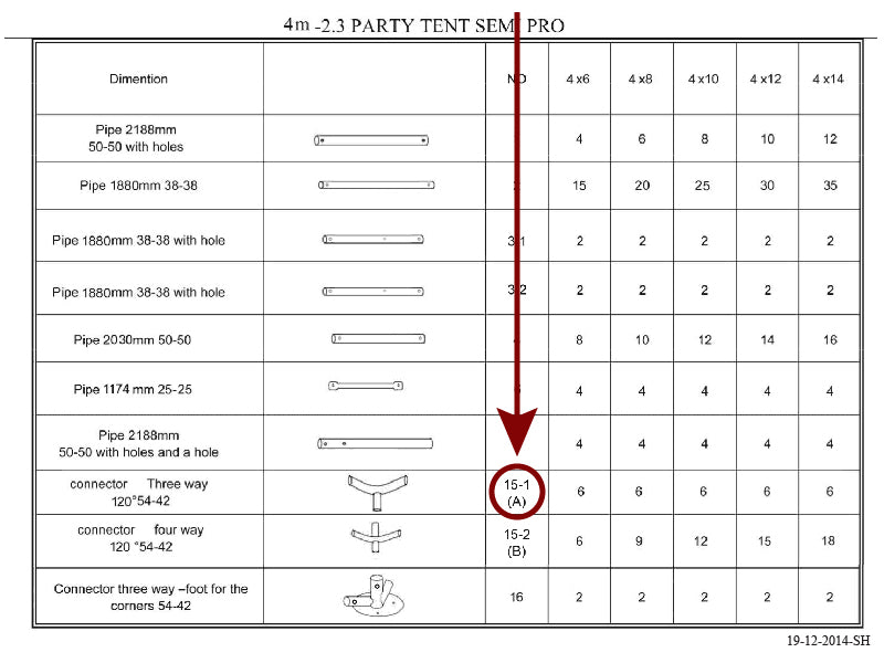 3 polių tvirtinimui, Ø42+Ø54mm, 120°