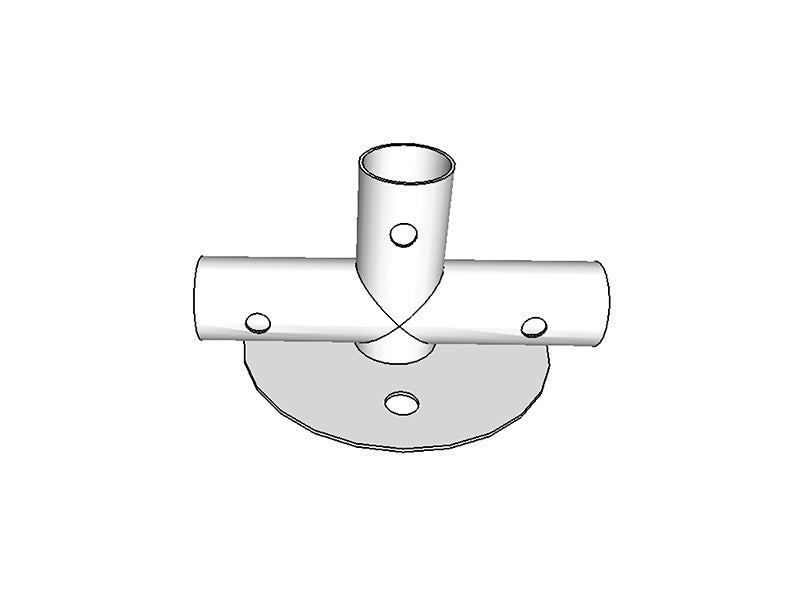 3-ways ground bar connector, Ø42+Ø54 mm