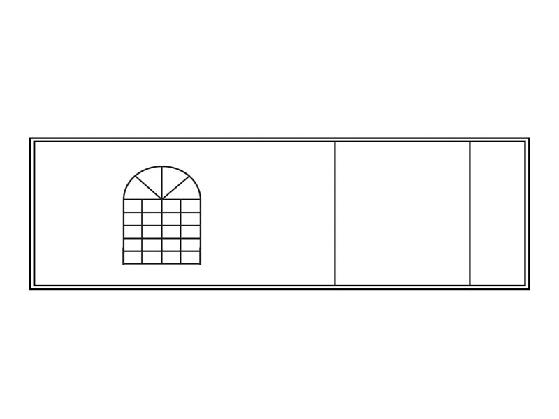 Sidewall w/door for PartyZone Pagoda, 5m, White