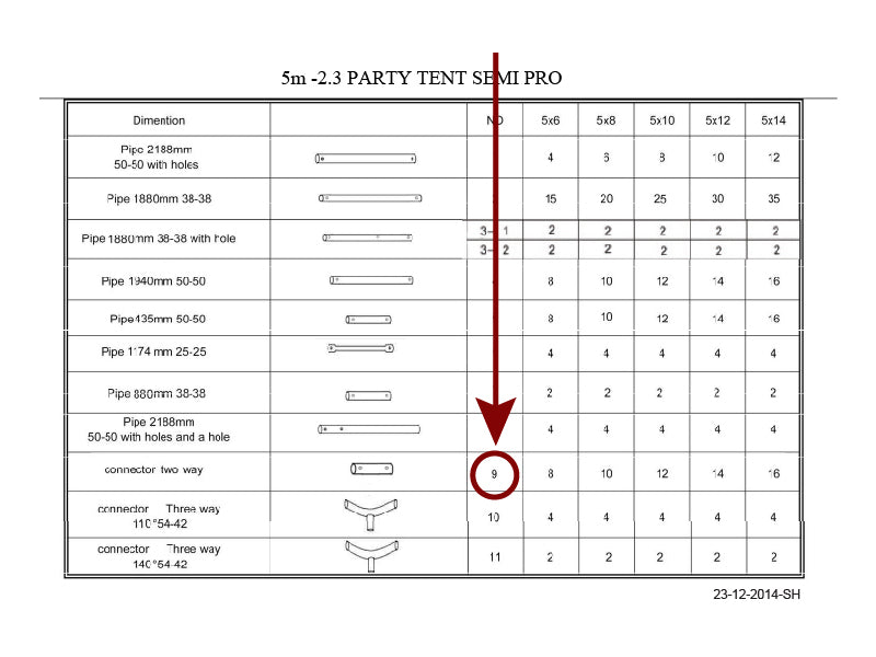 2-ways connector, Ø54 mm