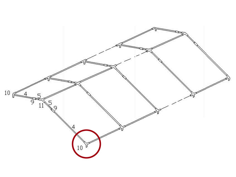 3-Wege-Verbindungsstück, Ø42+Ø54mm, 110°