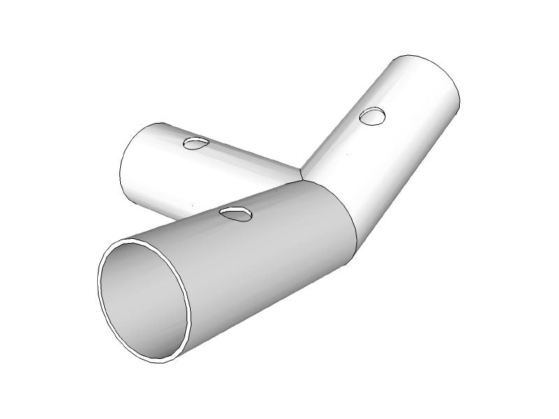 3-Wege-Verbindungsstück, Ø42+Ø54mm,140°