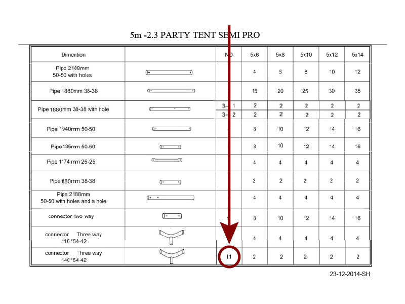 3-Wege-Verbindungsstück, Ø42+Ø54mm,140°