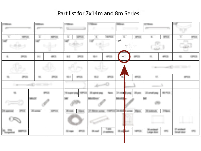 4-Wege-Verbindungsstück, Ø42+Ø54mm, 110°