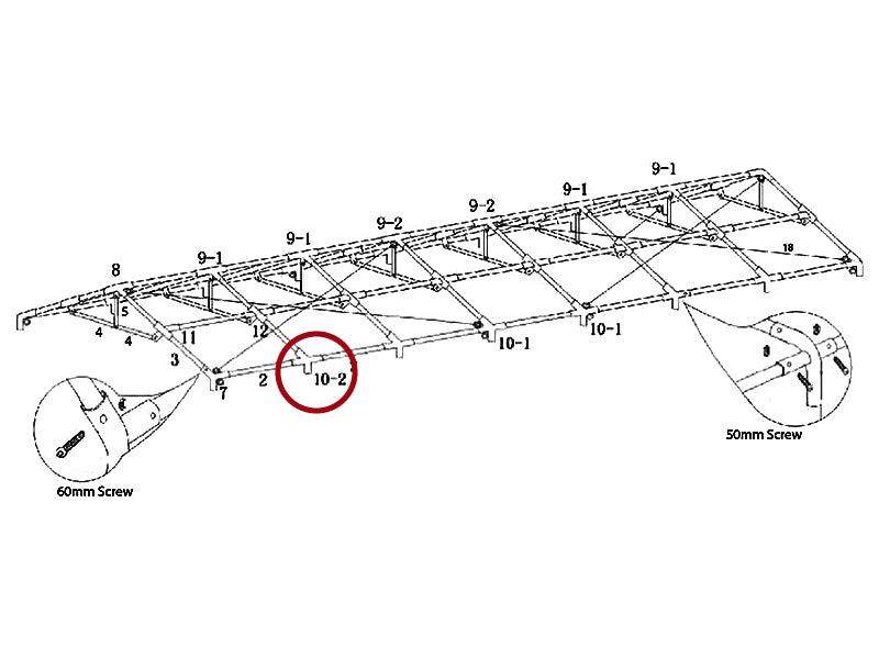 4-Wege-Verbindungsstück, Ø42+Ø54mm, 110°