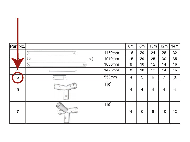 Giebelrohr vertikal, Ø25mm, 530mm