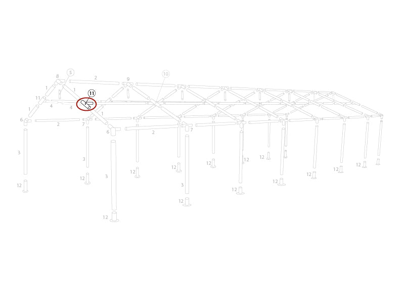 3-Wege-Verbindungsstück, Ø42mm, 375x250mm