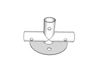 3-Wege-Verbindungsstück für Grundrahmen, Ø42mm, 250x80mm