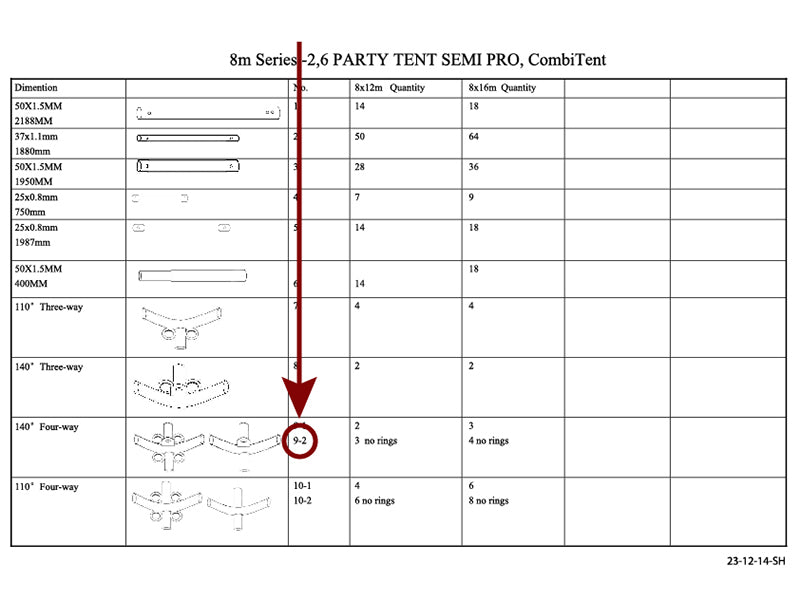 4-smjerni konektor, Ø42+Ø54 mm, 140°