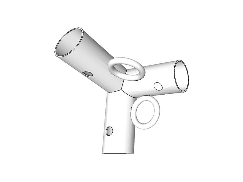 3-Wege-Verbindungsstück, Ø42+Ø54mm, 110°