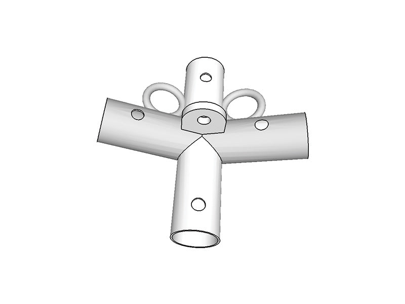 4-virzienu savienojums, Ø42+Ø54mm, 140°