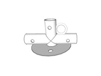 3-Wege-Verbindungsstück für Grundrahmen, Ø42+Ø54mm