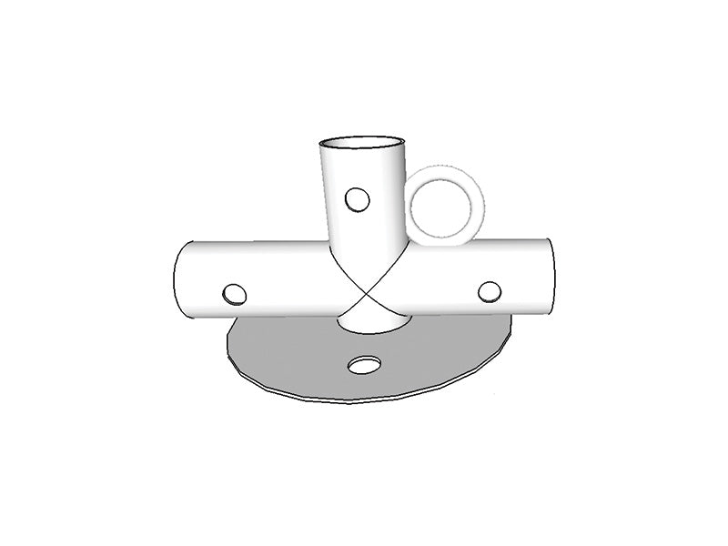 3-ways ground bar connector, Ø42+Ø54 mm