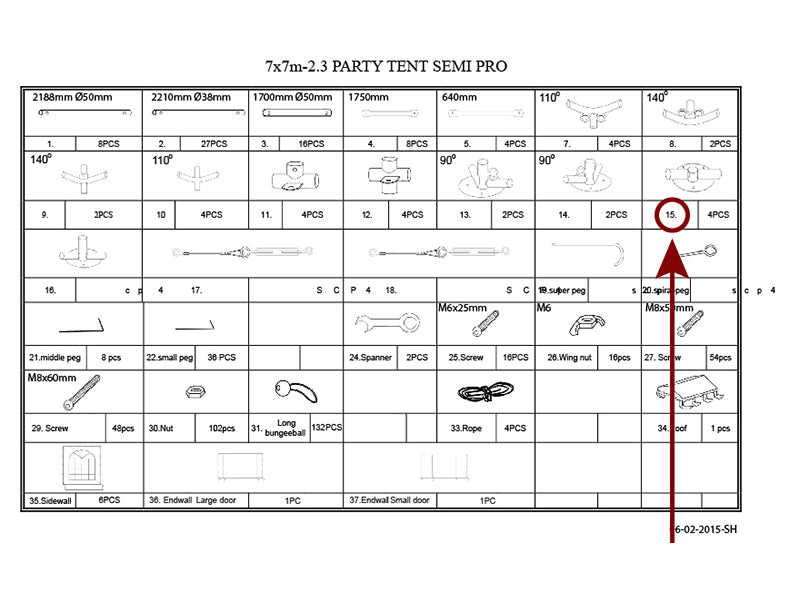 2-Wege-Verbindungsstück für Grundrahmen, Ø42mm