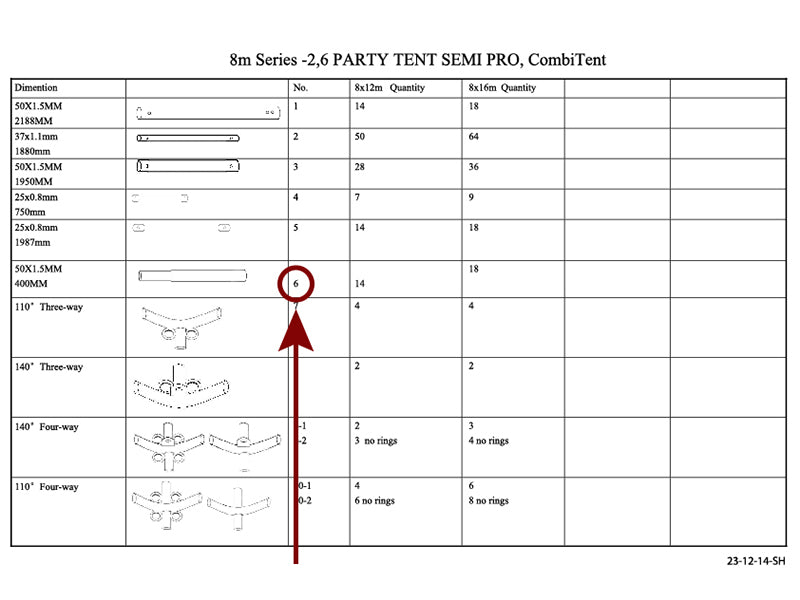 Standbein, Ø50mm, 400mm
