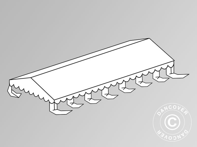 Cobertura de teto para Tenda para Festas SEMI PRO Plus CombiTents® 6x14m, Branco