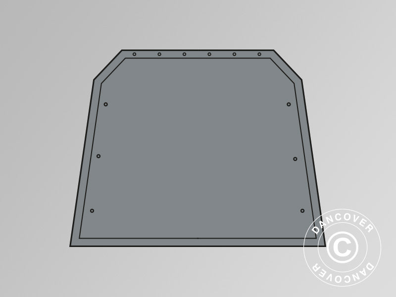 Muro hastial/puerta para carpa garaje PRO/Basic 3,3m PE, Gris