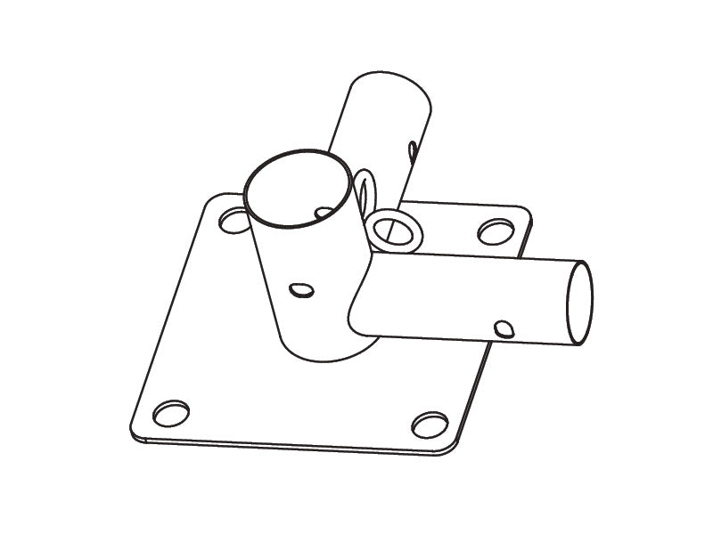 Connecteur 3 voies avec pied en forme de L