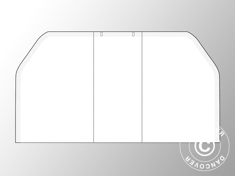 Parede da extremidade/porta para Estufa Túnel 5,4x6m, folha de 180 mícron, Transparente