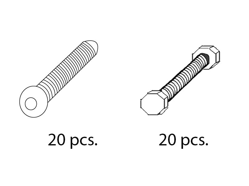 Tasche mit Schrauben & Gegenmuttern