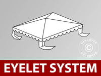 Cubierta para techo de Carpa para Fiesta UNICO, PVC/Poliéster, 3x3m, Blanco