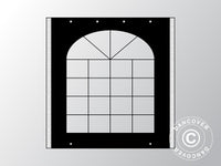 Seitenwand mit Fenster für Partyzelt UNICO, PVC/Polyester, 2m, schwarz