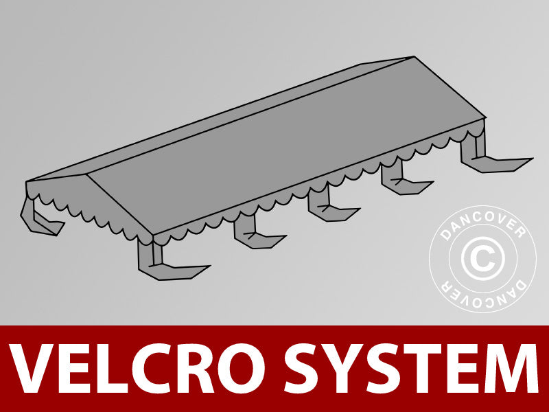 Copertura per il tetto del Tendone per Feste UNICO, PVC/Poliestere, 4x8m, Grigio Scuro