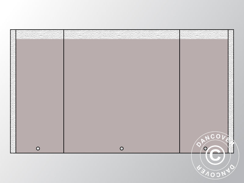 Endwall UNICO 5 m with narrow door, Sand