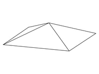 Winddak voor Tuinpaviljoen Osiris 4x4m, Donkerbeige