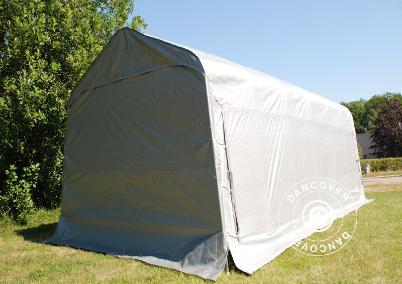 Zeltgarage PRO 3,77x7,3x3,18m PVC, Grau
