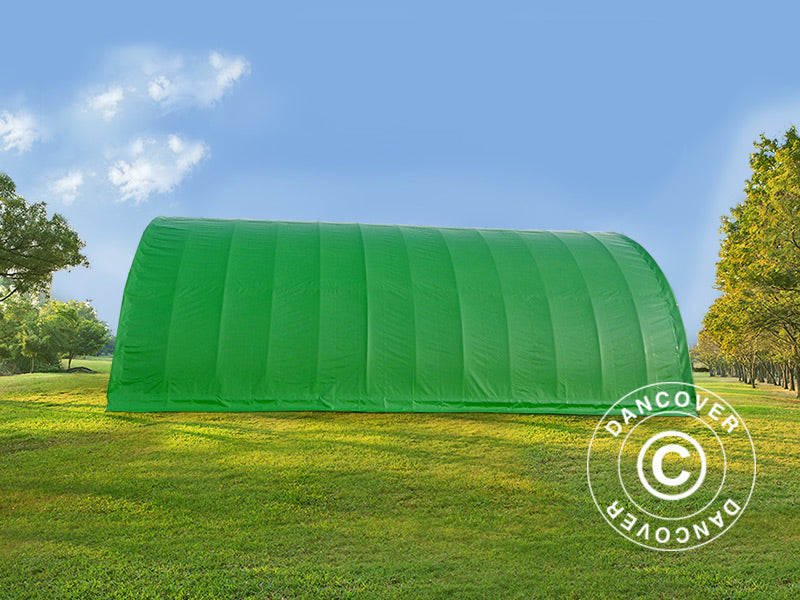 Arched Storage tent 9.15x12x4.5 m, PVC, Green