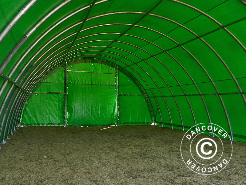 Boogtent 9,15x12x4,5m, PVC, Groen