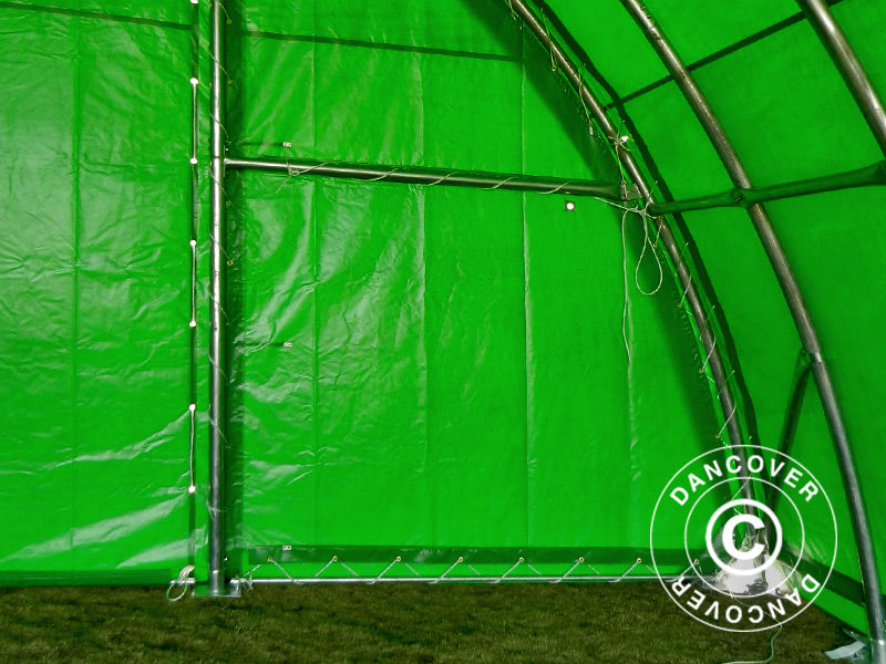 Boogtent 9,15x12x4,5m, PVC, Groen