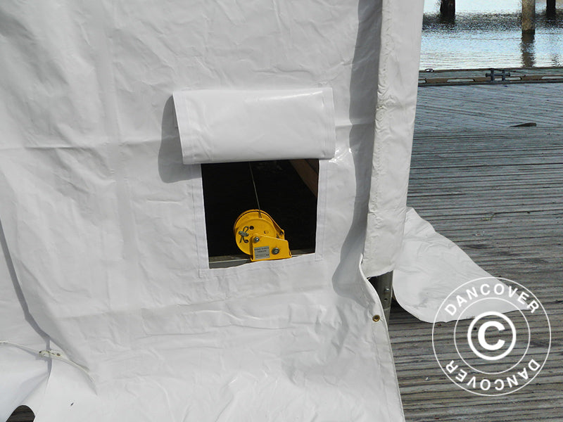 Varastoteltta Oceancover 5,5x15x4,1x5,3m, PVC, Valkoinen