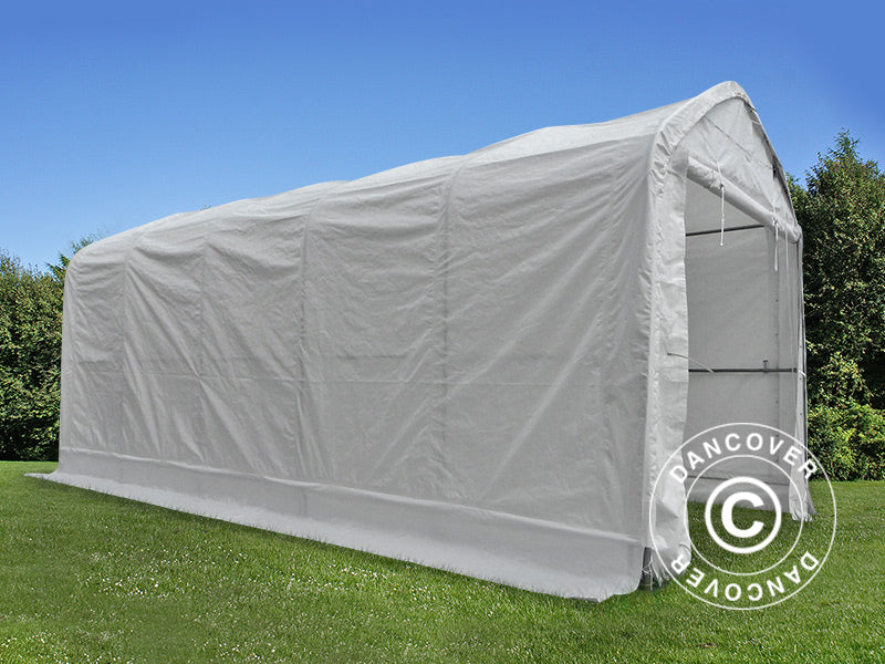 Carpa de almacén multiGarage 4x14x4,5x5,5m, Blanco