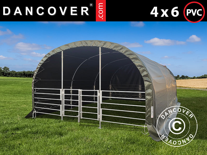 Bioklimatisk Livestock Shelter 4x6x2.4m Green – Order now